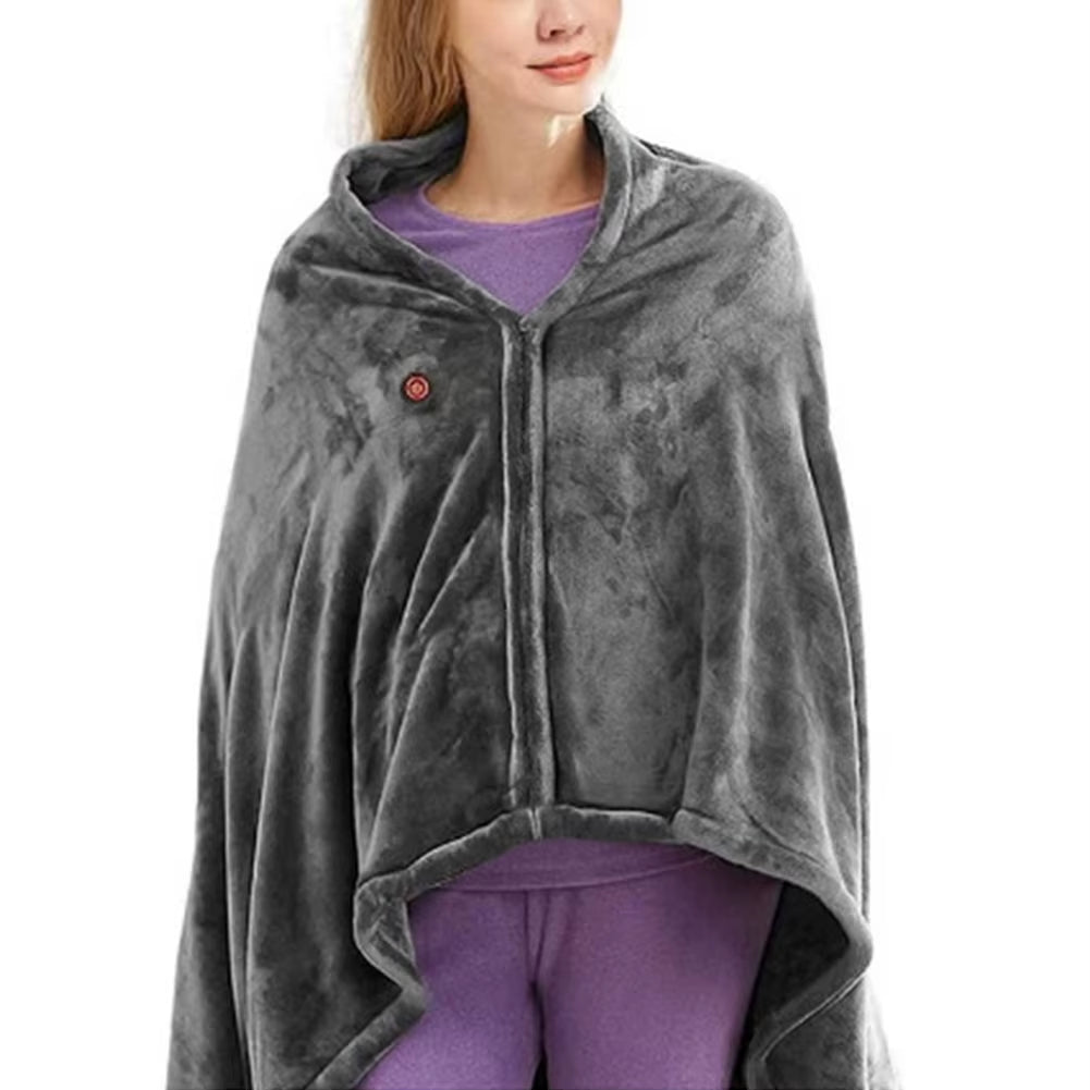 USB Electric Heated Blanket 3 Heating Levels Fleece Heated Blanket Portable Heated Blanket Cape Quickly Heated Cape Pad